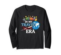 In My Travel Era Funny Traveler Airplane Summer Vacation Long Sleeve T-Shirt