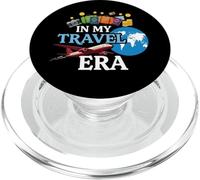 In My Travel Era Funny Traveler Airplane Summer Vacation PopSockets PopGrip for MagSafe