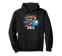 In My Travel Era Funny Traveler Airplane Summer Vacation Pullover Hoodie