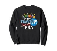 In My Travel Era Funny Traveler Airplane Summer Vacation Sweatshirt