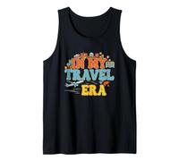 In My Travel Era Funny Traveler Airplane Summer Vacation Tank Top