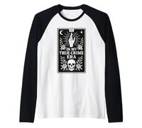 in My True Crime Era Tarot Card Design True Crime Fan Raglan Baseball Tee