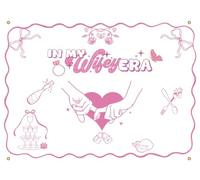 in My Wifey Era Backdrop - Bridal Shower Gift, Cute Cool Wedding Day Idea for Bride to Be, Future Mrs, Bachelorette, in My Wifey Era Backdrop,Hand Drawn Bridal Shower Fabric Banner Decor, 7 * 5ft