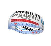 In November Diabetes Awareness Month Headbands Sports Sweatband Athletic Exercise Bands Turban Hair Head For Men Women Yoga Fitness