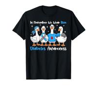 in November We Wear Blue Type One Diabetes Awareness Goose T-Shirt