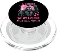 In October We Wear Bigfoot Witch Breast Cancer Awareness Men PopSockets PopGrip for MagSafe