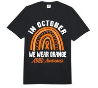 in October We Wear Orange ADHD Awareness Support Comfort Colors Adult Heavyweight T-Shirt