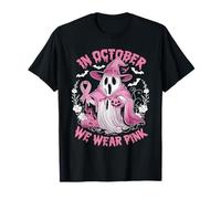 In October We Wear Pink Breast Cancer Awareness Halloween T-Shirt