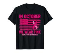 In October We Wear Pink Breast Cancer Awareness T-Shirt