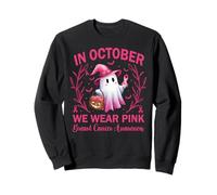 In October We Wear Pink Breast Cancer Women Halloween Sweatshirt