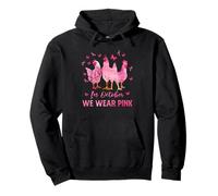 In October We Wear Pink Cute Chicken Breast Cancer Butterfly Pullover Hoodie
