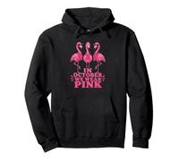 In October We Wear Pink Flamingos Breast Cancer Pullover Hoodie