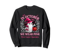 In October We Wear Pink Ghost Breast Cancer Awareness Sweatshirt