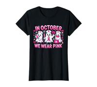 In October We Wear Pink Ghost Breast Cancer Awareness Women T-Shirt