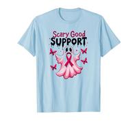 in October We Wear Pink Ghost - Scary Good Support T-Shirt, Men, Baby Blue, 3XL