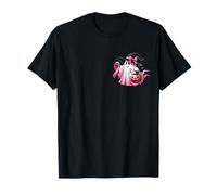 in October We Wear Pink Ghost Witch Breast Cancer - 2 Sided T-Shirt