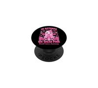 in October We Wear Pink Ghost Witch Breast Cancer Awareness PopSockets Adhesive PopGrip