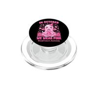 in October We Wear Pink Ghost Witch Breast Cancer Awareness PopSockets PopGrip for MagSafe
