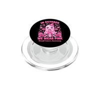 in October We Wear Pink Ghost Witch Breast Cancer Awareness PopSockets PopGrip for MagSafe