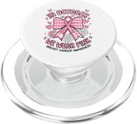 In October We Wear Pink Ghost Witch Breast Cancer Awareness PopSockets PopGrip for MagSafe