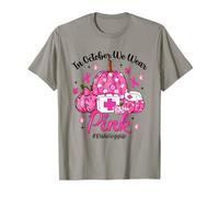 in October We Wear Pink Radiology Life Breast Cancer T-Shirt