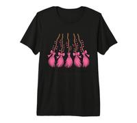 in October We Wear Pink Witch Broomsticks Breast Cancer Premium T-Shirt