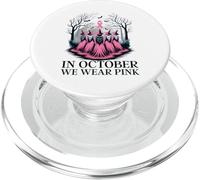 In October We Wear Pink Witches Coven Breast Cancer Awarenes PopSockets PopGrip for MagSafe