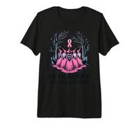 in October We Wear Pink Witches Coven Breast Cancer Awarenes Premium T-Shirt