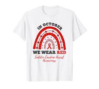 in October We Wear Red Sudden Cardiac Arrest Awareness Value Graphic T-Shirt