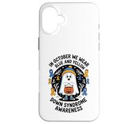 In October We Wear Yellow Blue Down Syndrome Ghost Case for iPhone 16 Plus