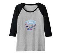 in Our Own Lane: Unique Path Motivational Quote Raglan Baseball Tee, Women, Black/Athletic Heather, L