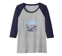 in Our Own Lane: Unique Path Motivational Quote Raglan Baseball Tee, Women, Navy/Athletic Heather, L