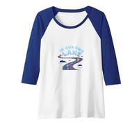 in Our Own Lane: Unique Path Motivational Quote Raglan Baseball Tee, Women, Royal Blue/White, L