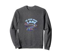 In Our Own Lane: Unique Path Motivational Quote Sweatshirt, Adult Unisex, Dark Heather Grey, L