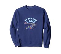 In Our Own Lane: Unique Path Motivational Quote Sweatshirt, Adult Unisex, Navy, S