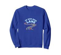 In Our Own Lane: Unique Path Motivational Quote Sweatshirt, Adult Unisex, Royal Blue, M
