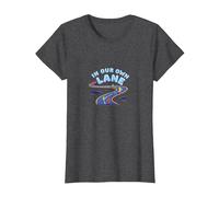 in Our Own Lane: Unique Path Motivational Quote T-Shirt, Women, Dark Heather Grey, M