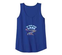 in Our Own Lane: Unique Path Motivational Quote Tank Top, Women, Royal Blue, S