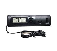 in-Outdoor Thermometer Auto Digital LCD Display in Out Clock for Car Home Vehicle Dual-Way Digital Thermometer Clock Grill