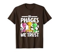 in phages we Trust - bacteriophage T-Shirt, Men, Brown, XX-Large