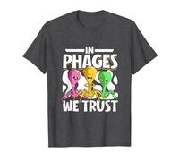 in phages we Trust - bacteriophage T-Shirt, Men, Dark Heather Grey, XX-Large