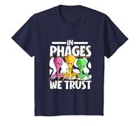 in phages we Trust - bacteriophage T-Shirt, Youth, Navy Blue, 4T