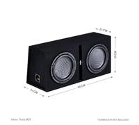 In Phase BX26XT Double 6" High Quality Ported Subwoofer Enclosure with Black Carpet For XT-6