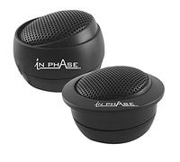 In Phase Car Audio SXT1 Speaker - 1/2 Inch 200W PEI Silk Dome Tweeter (2 x Speakers),Black