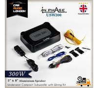 In Phase USW300 300W Underseat Ultra Slim Compact Active Subwoofer