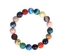 In Phrases Magnetic Bracelet 8 Rings 1 Pack Bracelet Solar System 7 Chakras Natural Bracelets For Women Men Stress Yoga Beads Bracelet Colors Men Silver Bracelet Jewelry, one size, Stone, No gemstone