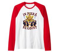 in Pizza We Crust/The All-Seeing Slice Raglan Baseball Tee