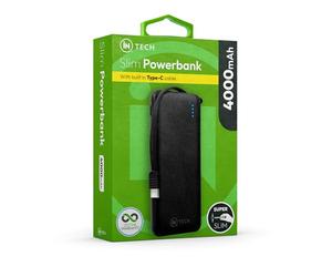 iN Powerbank Slim Power Bank with Built-in Type-C Cable | Ultra-Portable Fast Charging | Light Weight | LED Indicators | Comes with Powerbank Charging Cable(4000mAh)