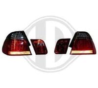 in.pro. 1214898 HD LED Rear Lights for BMW E46 Year of Manufacture 01-05 4 Doors Clear Glass Red/Black