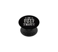 In Riffs We Trust Guitarist Rock Music Lover PopSockets Adhesive PopGrip